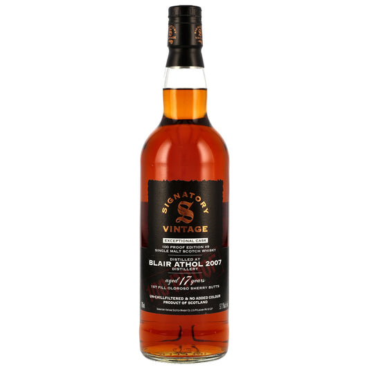 Blair Athol 17 Jahre - Signatory Vintage - 100 Proof - Exceptional Cask #9