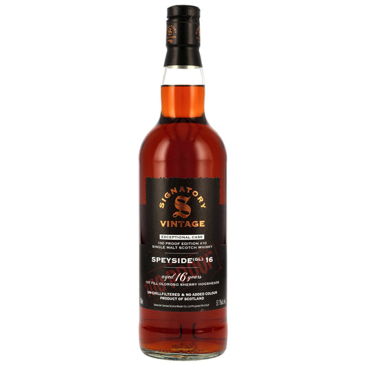 Speyside (GL) 16 Jahre - Signatory Vintage - 100 Proof - Exceptional Cask #10