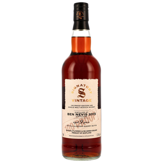 Ben Nevis 9 Jahre 2015/2025 - Signatory Vintage - 100 Proof #48