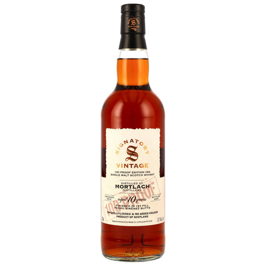 Mortlach 10 Jahre 2016/2026 - Signatory Vintage - 100 Proof #84