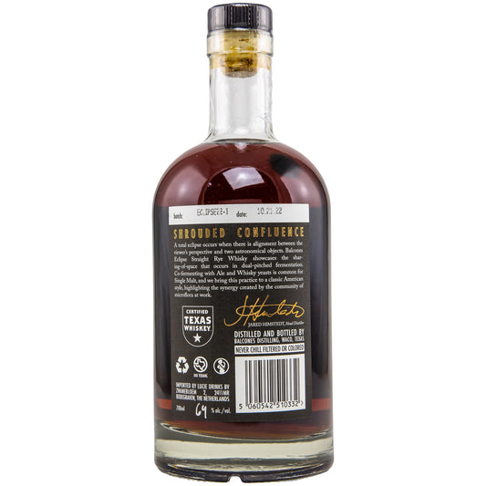 Balcones - Eclipse - Straight Rye Whisky