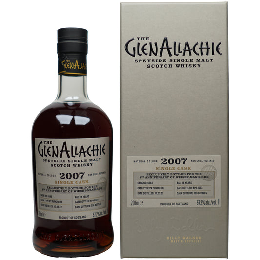 Glenallachie 15 Jahre 2007/2023 - Whisky Maniac - Single Cask #6683