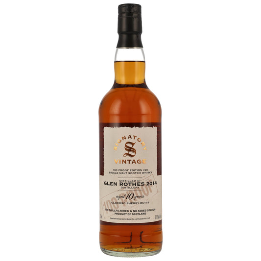 Glenrothes 10 Jahre 2014/2024 - Signatory Vintage - 100 Proof #20