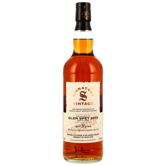 Glen Spey 9 Jahre 2015/2025 - Signatory Vintage - 100 Proof #37