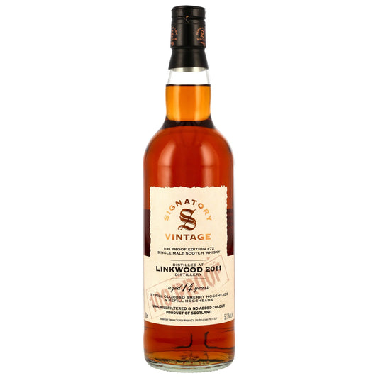 Linkwood 14 Jahre 2011/2026 - Signatory Vintage - 100 Proof #72