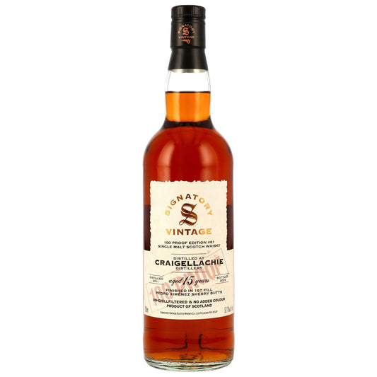 Craigellachie 15 Jahre 2011/2026 - Signatory Vintage - 100 Proof #81