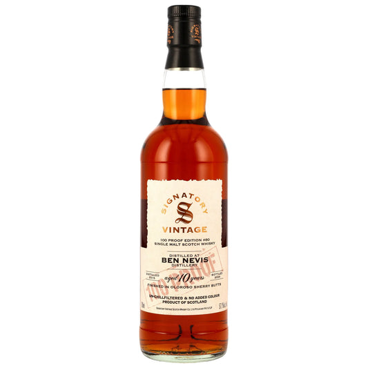 Ben Nevis 10 Jahre 2015/2026 - Signatory Vintage - 100 Proof #80