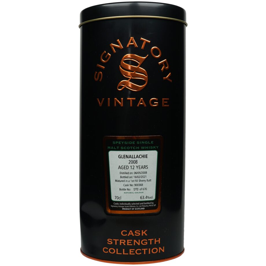 Glenallachie 12 Jahre 2008/2021 – Signatory Vintage – Cask Strength Collection – Single Cask #900368