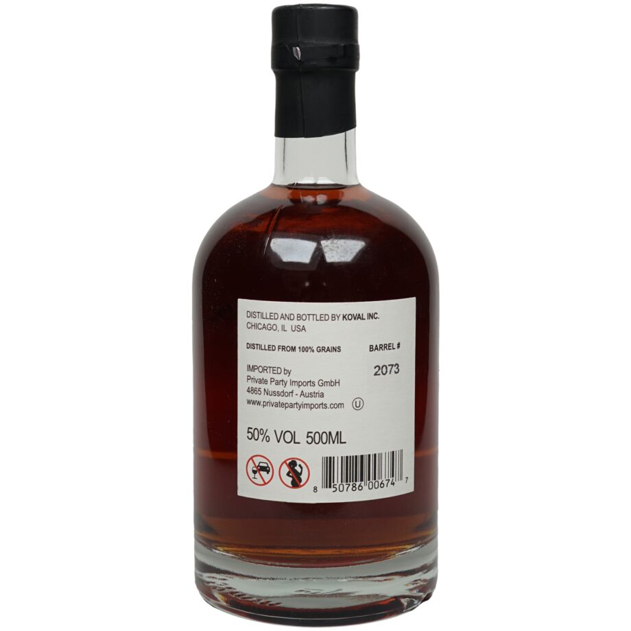 Koval – Single Barrel #2073 – Bottled in Bond – Kirsch Import