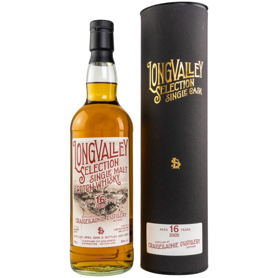Craigellachie 16 Jahre 2005/2021 – LongValley Selection – 1st Fill Sherry